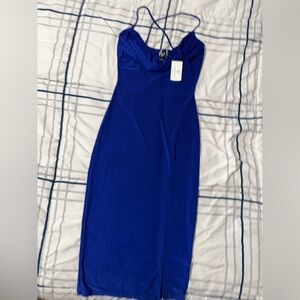 Windsor Elegant Blue Spaghetti Strap Dress